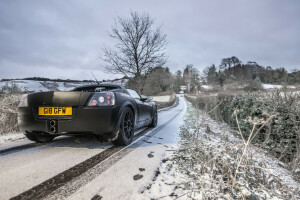 Machine, route, neige