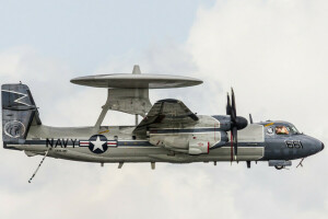 cubierta, detección, E-2C, lejos, Hawkeye, Radar, el avión