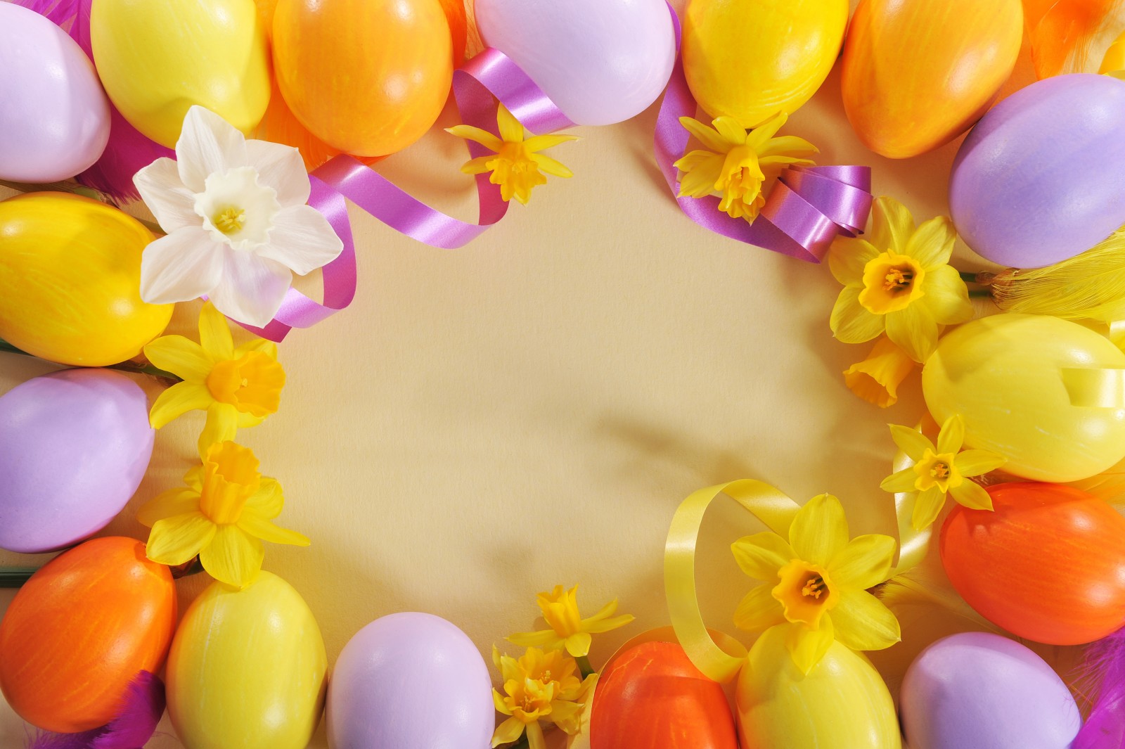 eggs, flowers, spring, tape, Easter, daffodils