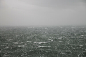 lluvia, mar, tormenta, ola