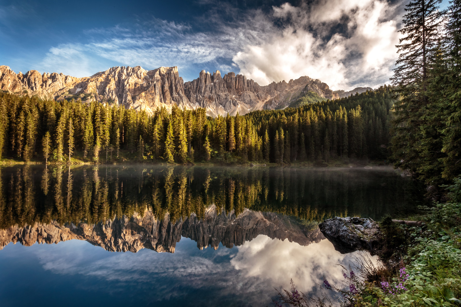 Alto Adige, Karersee, La luz del atardecer