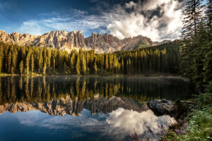 Alto Adige, Evening Light, Karersee