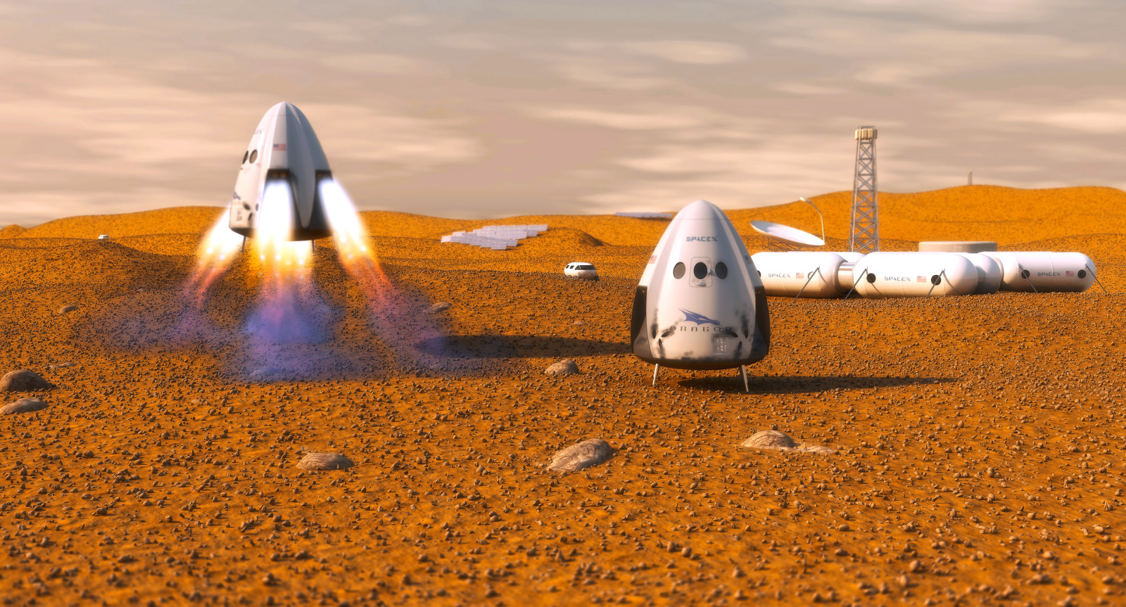 ruimteschip, Mars, privaat, Dragon SpaceX