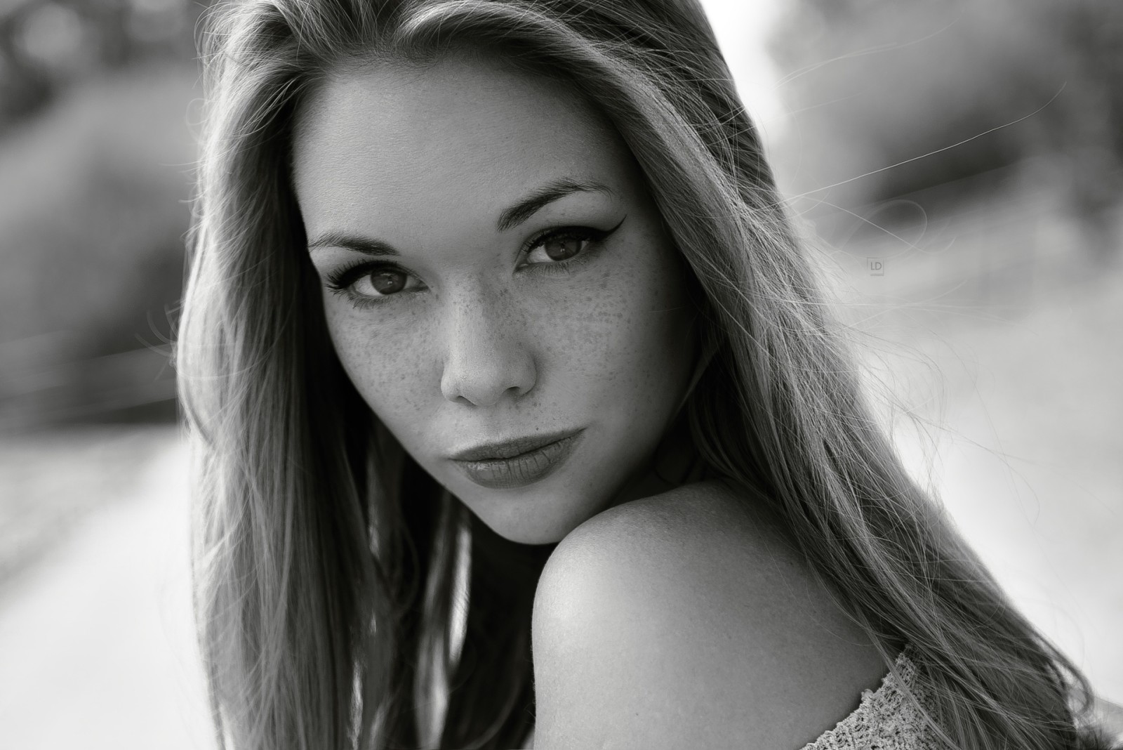 face, girl, portrait, freckles, photographer, Lukasz Derengowski