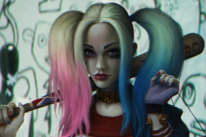 Batman, DC Comics, pige, harley quinn, Selvmordspad, skurk