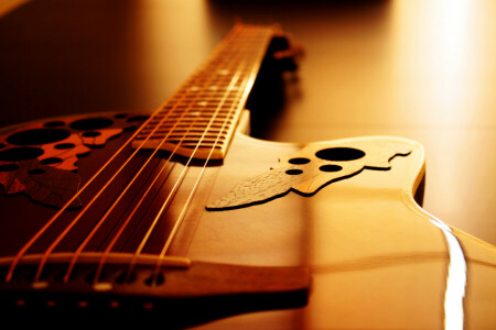 chitarra, macro, Musica