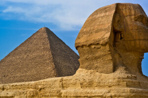 Egypt, pyramid, sculpture, Sphinx