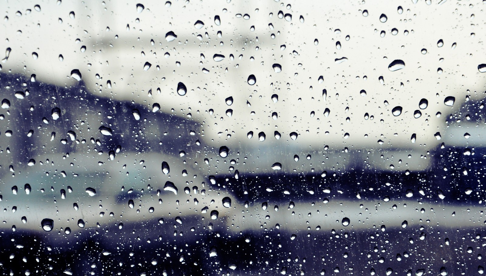 la ciudad, calle, vaso, lluvia, gotas