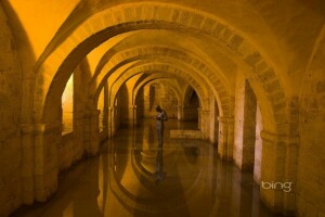 arcada, arco, arquitectura, ligero, escultura, el cuarto, agua