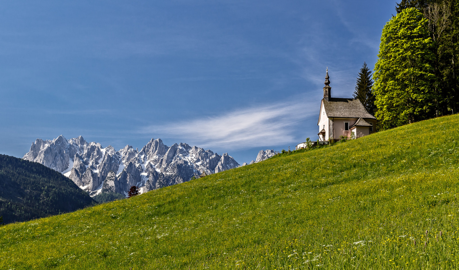 erba, montagne, Alpi, pendenza, Chiesa