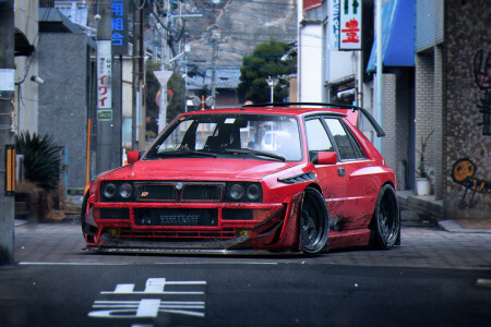 by Khyzyl Saleem, Delta, Fifteen52, future, integrale, Lancia, red, tuning