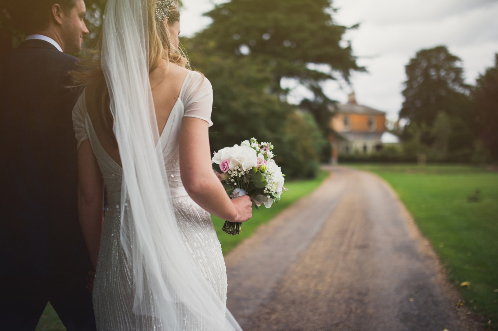 bouquet, lovers, dress, wedding, the bride, veil, the groom