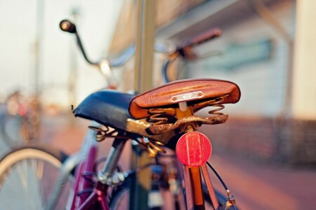 bicicleta, borrão, assento