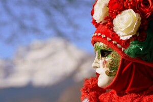 karneval, Italia, maske, Venezia