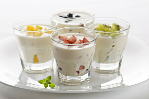 Blaubeeren, Kiwi, Milchshake, Ananas, Erdbeere