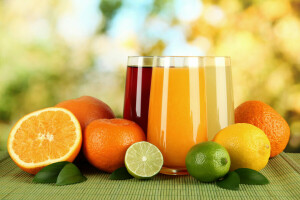 trinken, Saft, Zitrone, Limette, Orange, Orangen