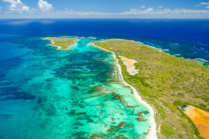 plage, îles, paysage, L'océan