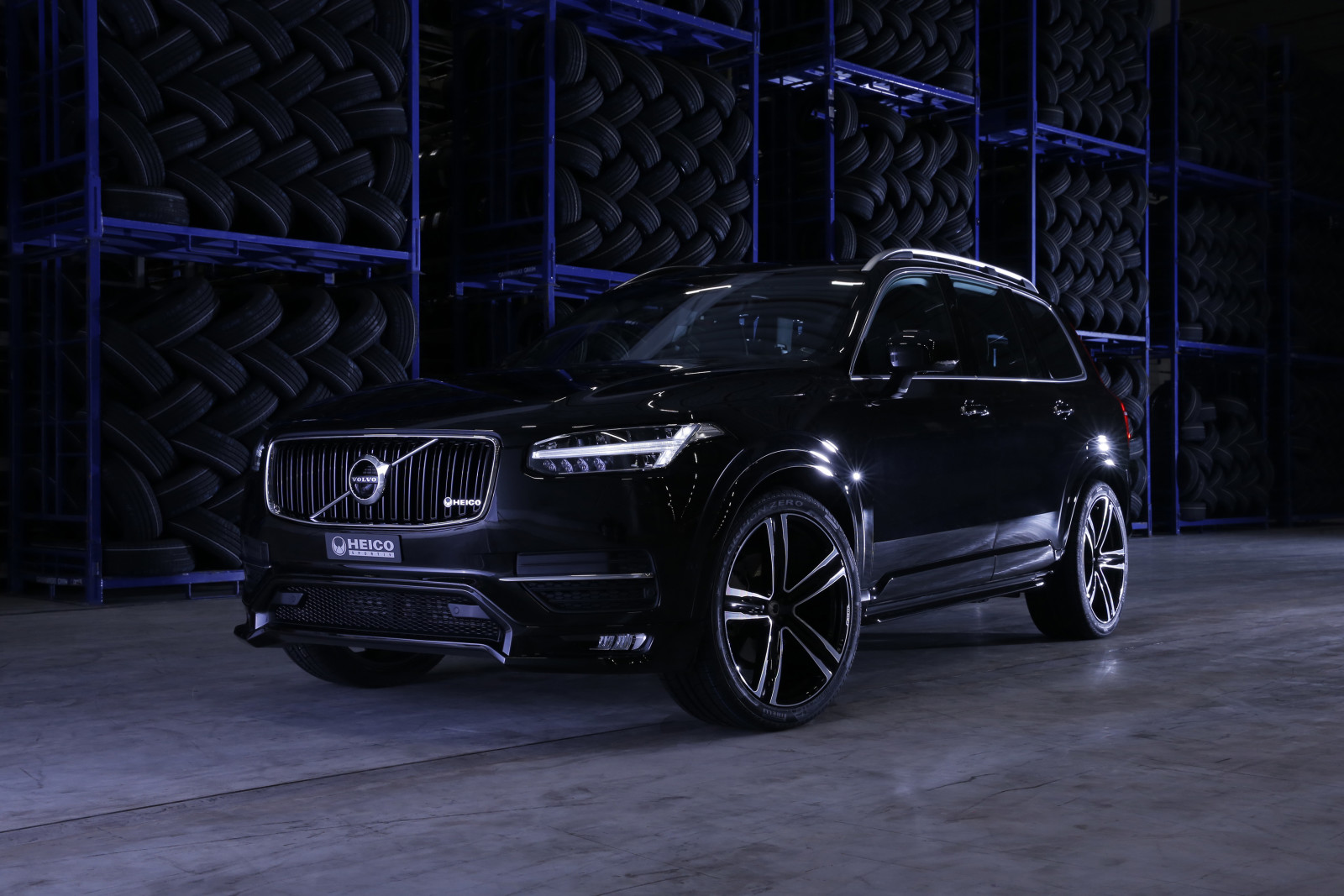 черный, Volvo, внедорожник, кроссовер, XC90, Хейко Спортив