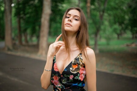 dress, girl, Grigoriy Lifin, hair