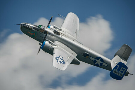 American, Medel, B-25, Bomber, flyg, Mitchell, nordamerikansk