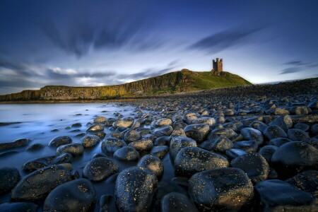 landscape, shore, stones