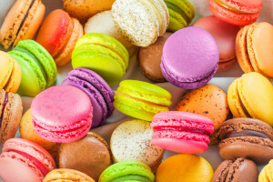 amêndoa, biscoitos, sobremesa, macaron, doce