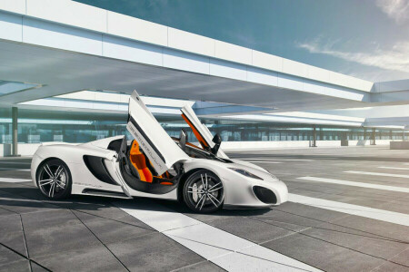 Front, Gemballa, GmbH, sky, Spider, supercar, white