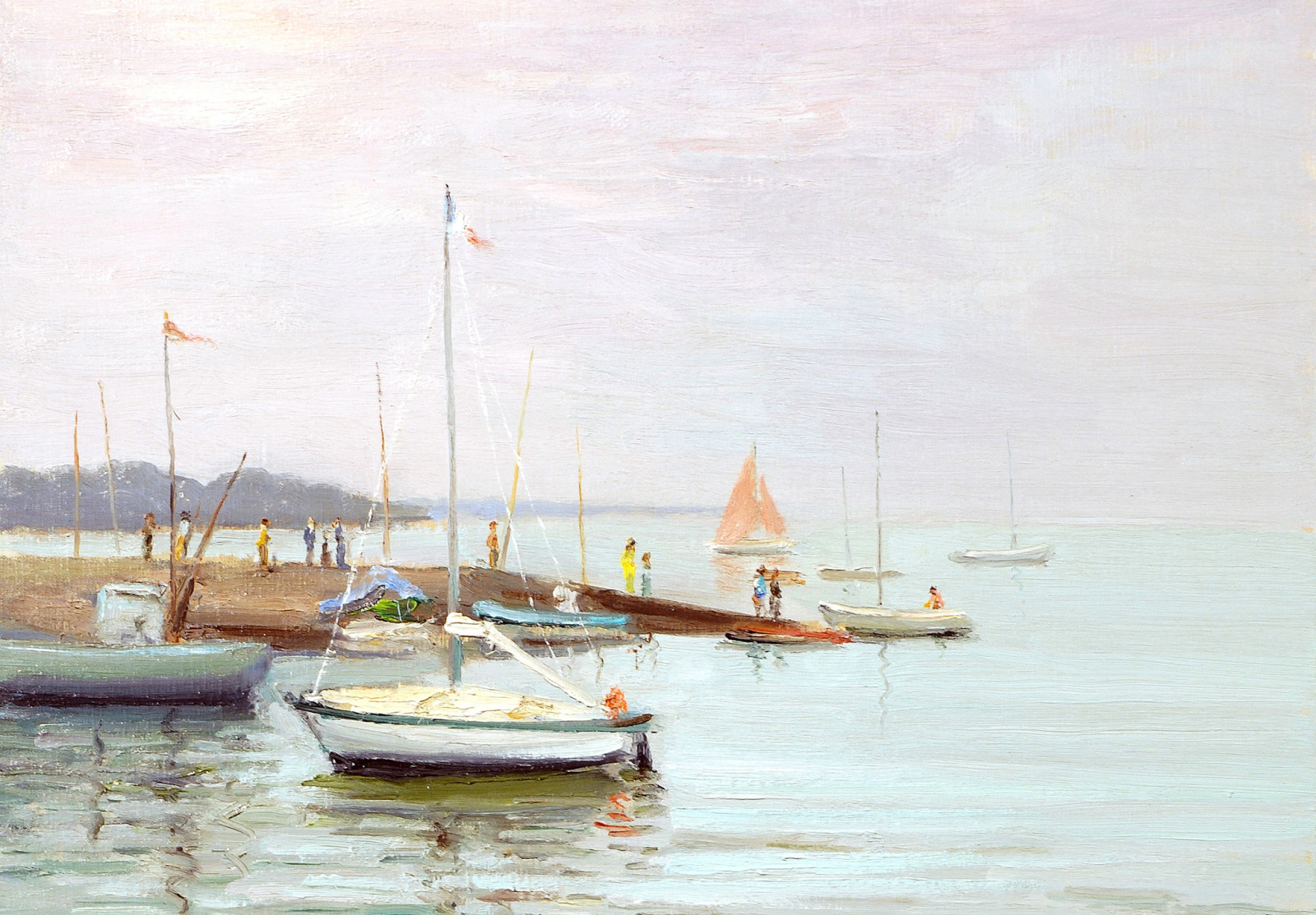 hav, bilde, fjellene, båt, yacht, Seascape