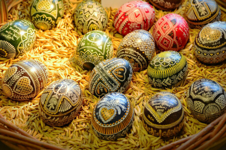 Korb, Ostern, Eier, Korn, Urlaub