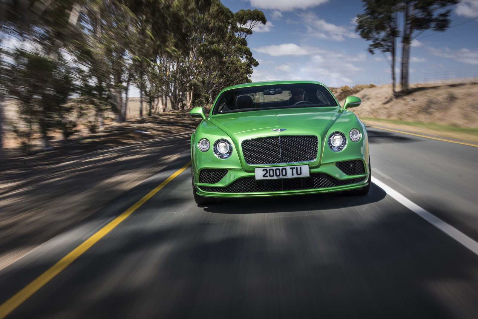 weg, snelheid, Bentley, Continentaal, 2015