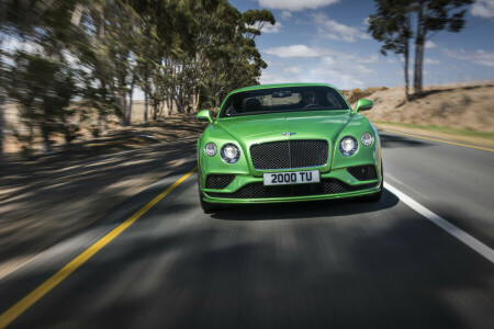 2015, Bentley, Continental, la carretera, velocidad