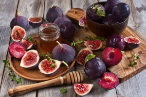 figs, honey, plum