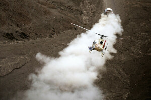 2014, Dakar, poussière, hélicoptère, Mini, Mini Cooper, Course, Se rallier