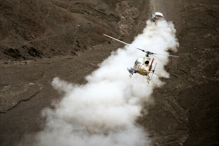 2014, Dakar, Dust, helicopter, Mini, Mini Copper, Race, Rally