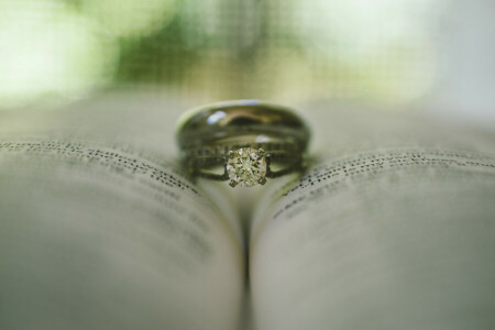 livre, bague, pierre, mariage