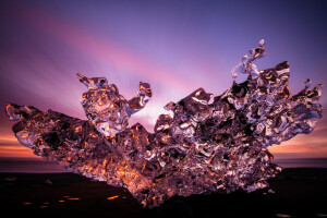 resplandor, hielo, norte, el cielo