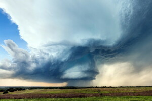 nube, campo, il cielo