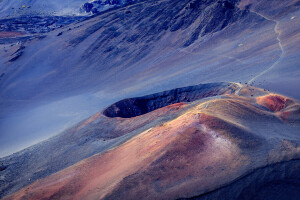 Haleakala, Hawaii, Maui, bergen, natuur, de vulkaan