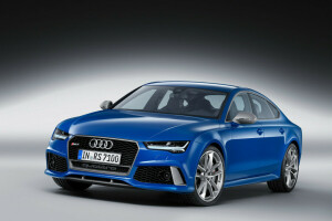 Audi, blue, RS 7, sedan