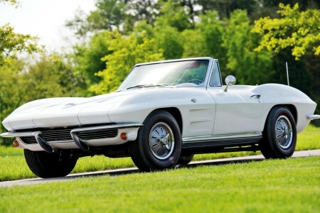 1964, konvertible, Corvette