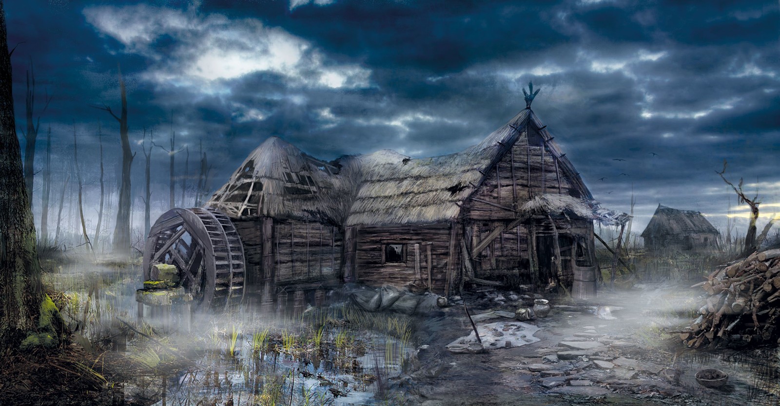 house, the witcher, village