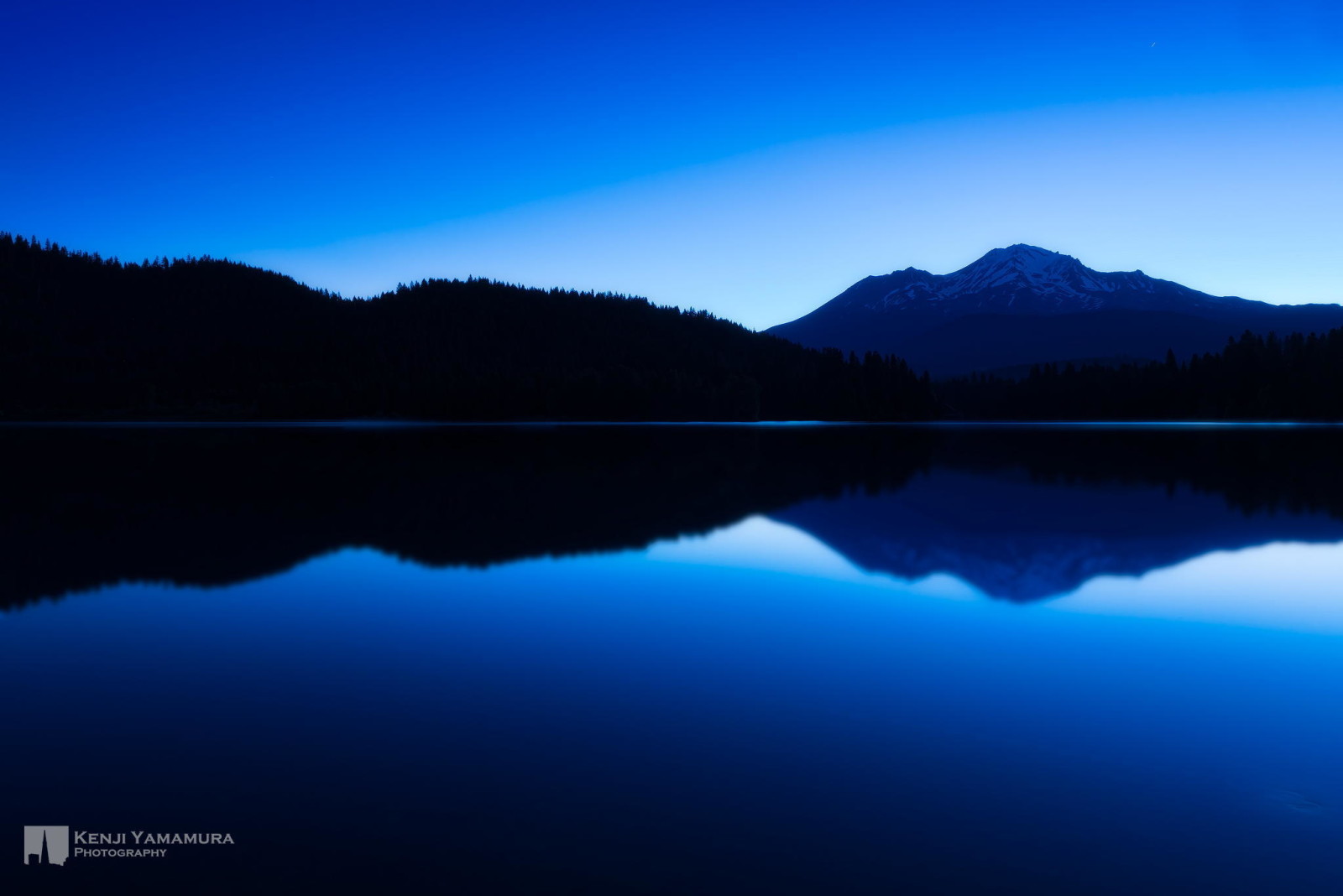 Montagne, Lac, crépuscule, photographe, Kenji Yamamura, paix