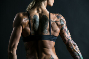 back, muscles, physical activity, tattoos