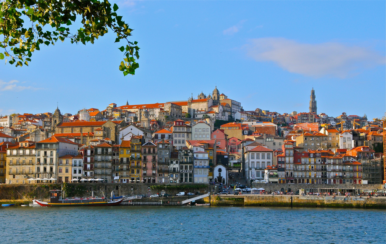 rivière, bâtiment, promenade, Port, le Portugal, le fleuve Douro, Vila Nova de Gaia, Porto