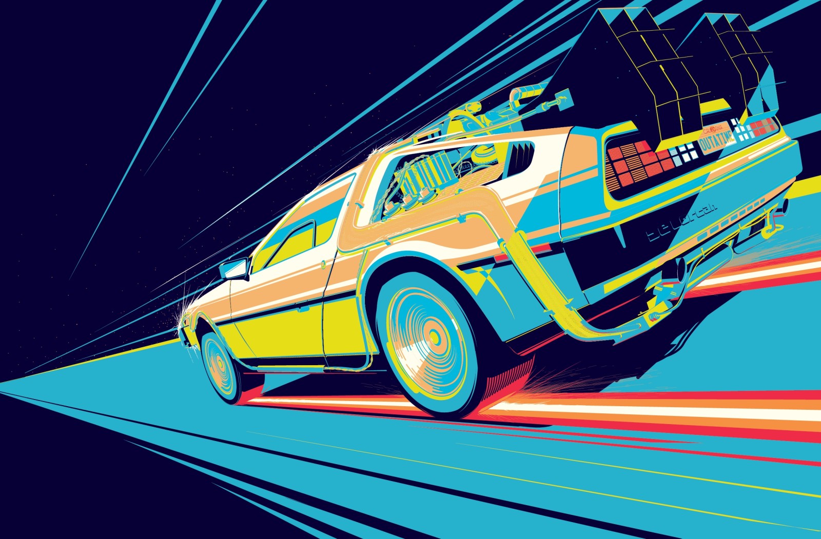 auto, figure, Machine, fiction, le film, Retour vers le futur, Delorean, DeLorean DMC-12