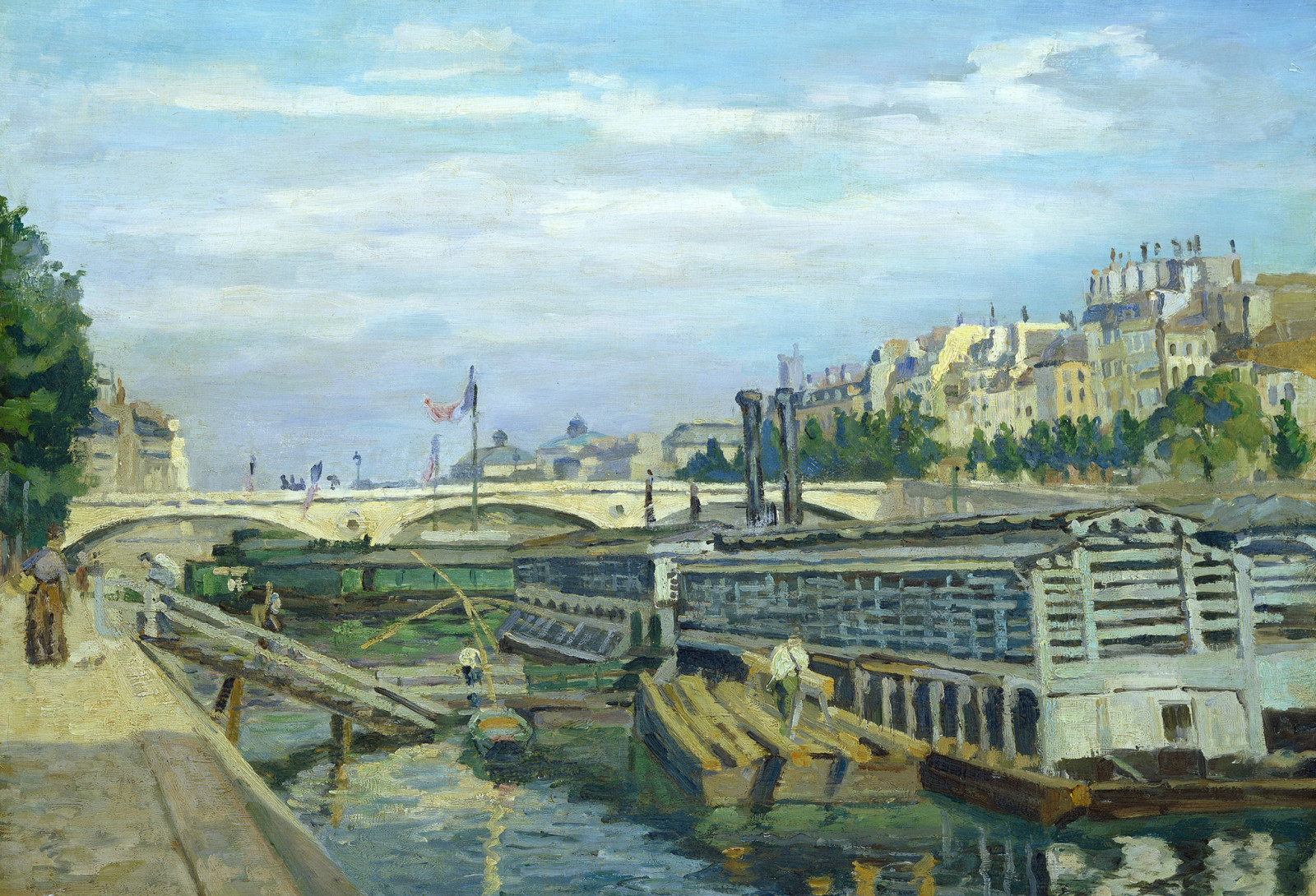 Fluss, Landschaft, Bild, Zuhause, Brücke, Stadt, Paris, Arman Hyomin