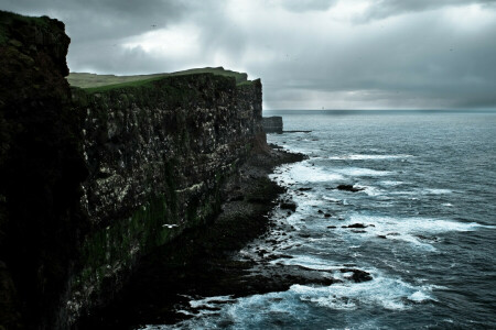 Islandia, rocas, mar