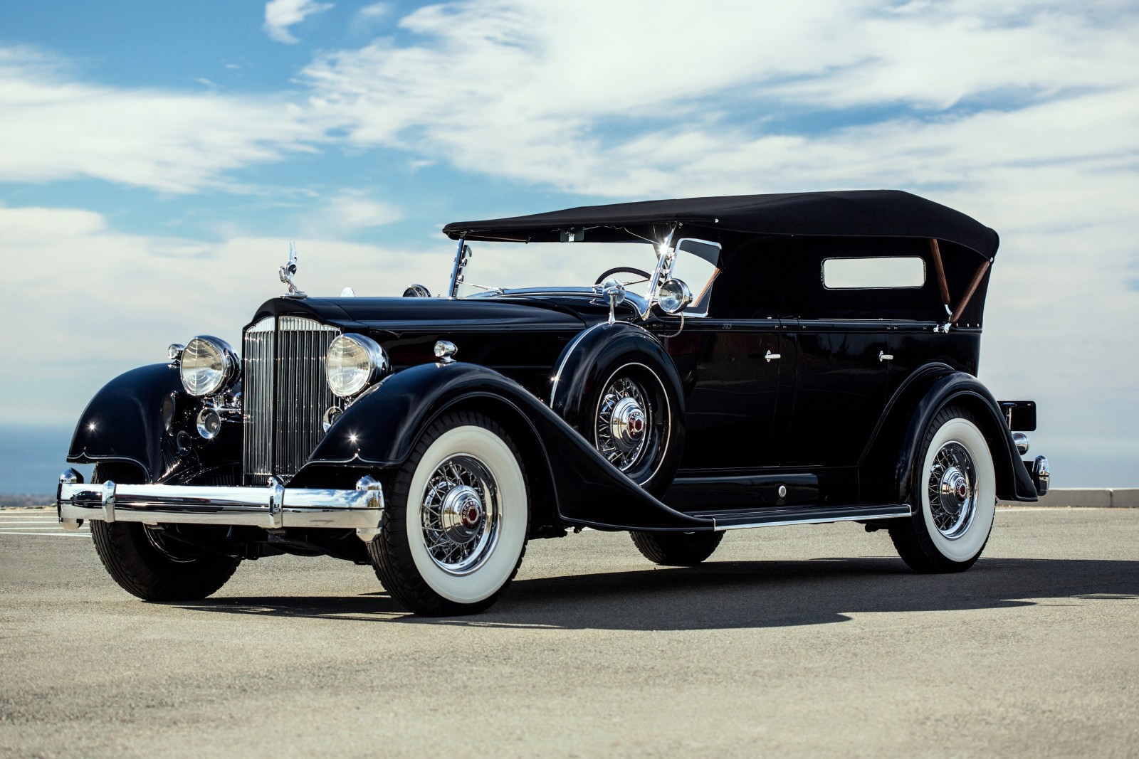 Klassisk, 1934, Touring, Tolv, Packard, 7-passagerare