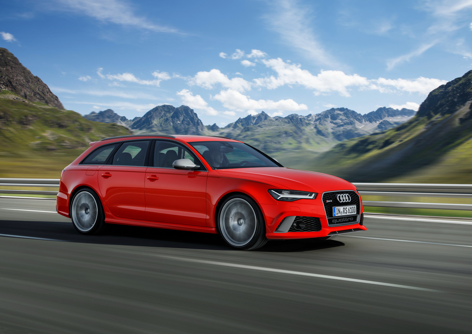 rot, Audi, Universal-, RS 6, Vor