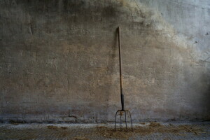 Hintergrund, Heugabel, Mauer